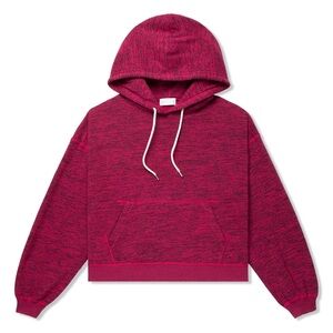 John Elliott Fuchsia Hooded Cropped Sweater Size M